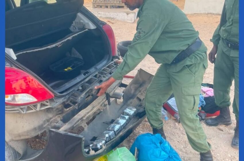  الدرك يضبط 26 كلغ من القنب الهندي مخبأة داخل سيارة عند الكلم 55